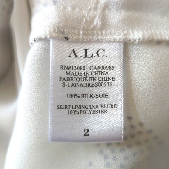 A.L.C. "Isobel" dress in half-moon patterned silk. - Picture 11 of 11